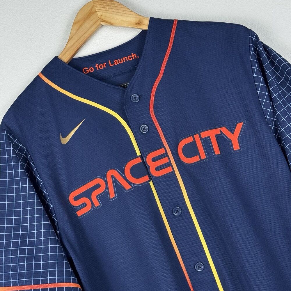 Houston Astros Space City Nike City Connect Jersey Navy Size Medium $140 Retail